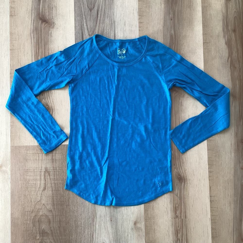BOGO 🥳 Justice bright blue plain long sleeve shirt | girls 14 | fall spring